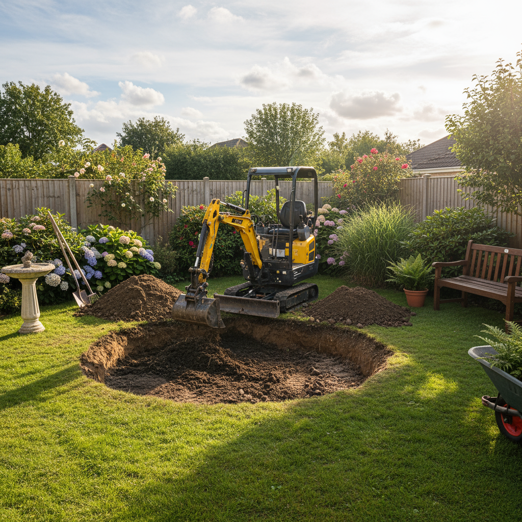 Mini digger excavation St Albans AL1